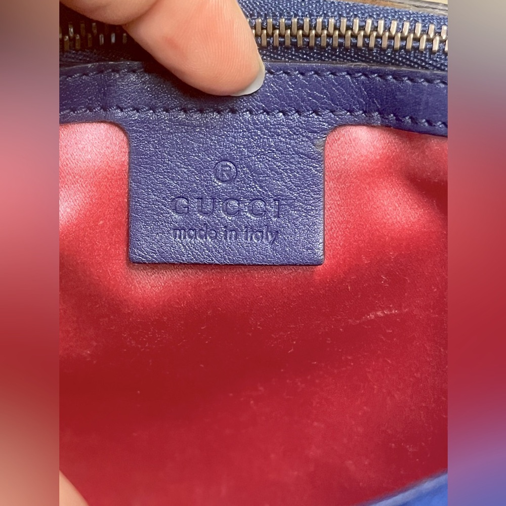 Gucci Big Blue Velvet Shoulder Bag(big size, not the mini/small) - Picture 13 of 16